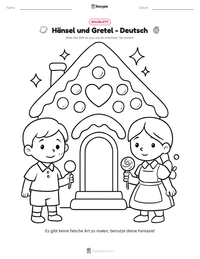 Hänsel und Gretel - Deutsch druckbare Arbeitsblatt Vorschau