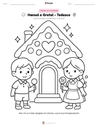 Anteprima della scheda stampabile di Hansel e Gretel - Tedesco