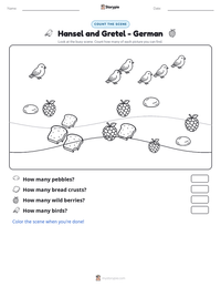 Hansel and Gretel - German printable worksheet preview