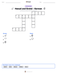 Hansel and Gretel - German printable worksheet preview