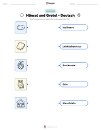 Hänsel und Gretel - Deutsch druckbare Arbeitsblatt Vorschau