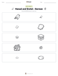 Hansel and Gretel - German printable worksheet preview