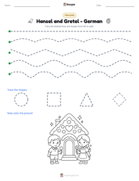 Hansel and Gretel - German printable worksheet preview
