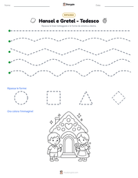 Anteprima della scheda stampabile di Hansel e Gretel - Tedesco