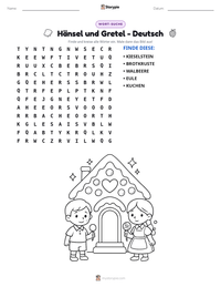 Hänsel und Gretel - Deutsch druckbare Arbeitsblatt Vorschau