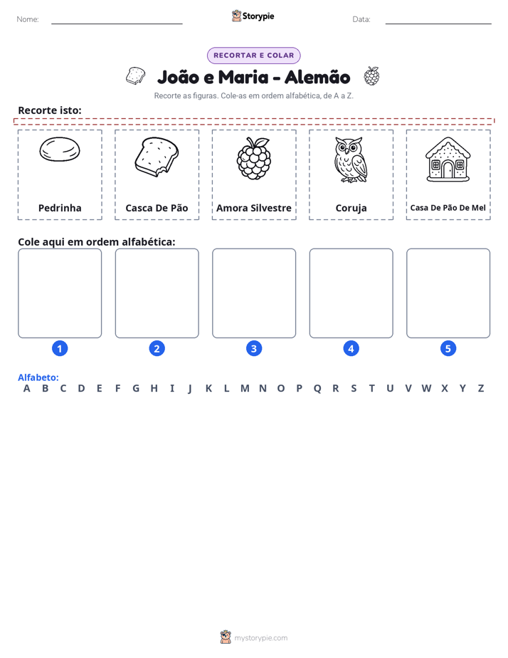 Recortar & Colar Alfabeto