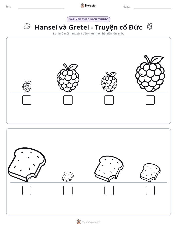 Thứ Tự Kích Thước