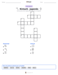 Vista previa de la hoja de trabajo imprimible de Kintarō - Japonés