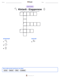 Anteprima della scheda stampabile di Kintarō - Giapponese