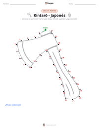 Vista previa de la hoja de trabajo imprimible de Kintarō - Japonés