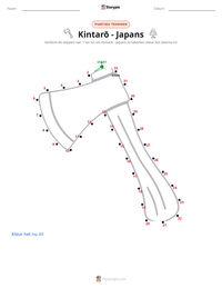 Kintarō - Japans afdrukbare werkblad voorbeeld