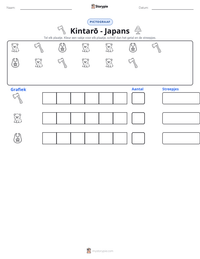 Kintarō - Japans afdrukbare werkblad voorbeeld