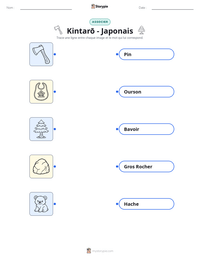 Aperçu de la feuille de travail imprimable Kintarō - Japonais