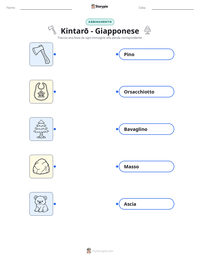 Anteprima della scheda stampabile di Kintarō - Giapponese