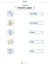 Kintarō - Japon yazdırılabilir çalışma sayfası önizlemesi
