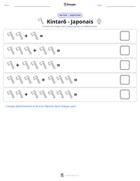 Aperçu de la feuille de travail imprimable Kintarō - Japonais