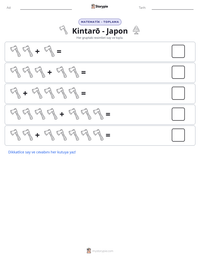 Kintarō - Japon yazdırılabilir çalışma sayfası önizlemesi