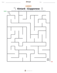 Anteprima della scheda stampabile di Kintarō - Giapponese