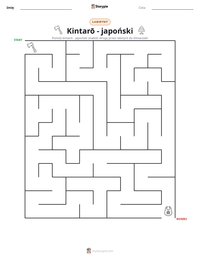 Podgląd drukowalnego arkusza ćwiczeń Kintarō - japoński