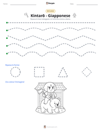 Anteprima della scheda stampabile di Kintarō - Giapponese