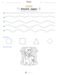 Kintarō - Japon yazdırılabilir çalışma sayfası önizlemesi