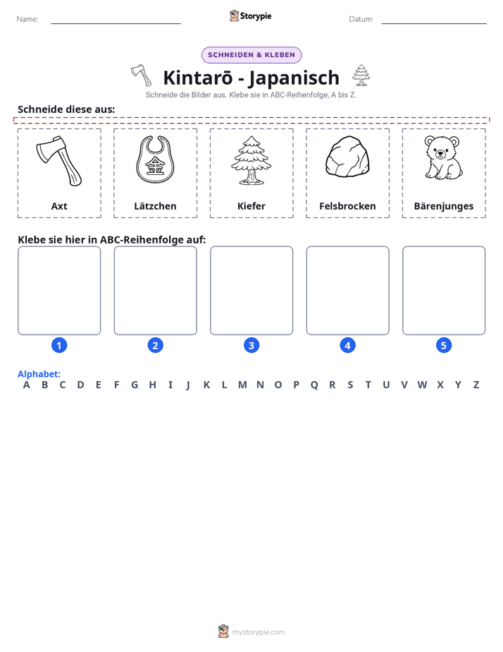 Schneiden & Einfügen Alphabet