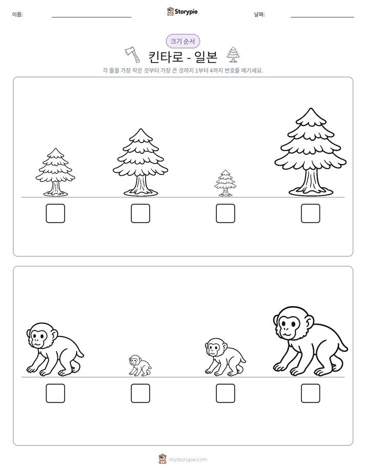 크기 순서