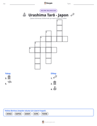 Urashima Tarō - Japon yazdırılabilir çalışma sayfası önizlemesi