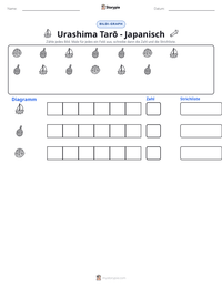 Urashima Tarō - Japanisch druckbare Arbeitsblatt Vorschau