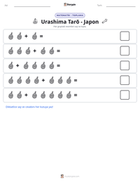 Urashima Tarō - Japon yazdırılabilir çalışma sayfası önizlemesi