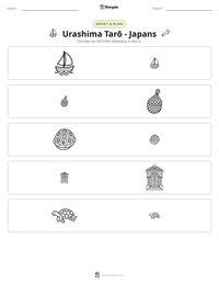 Urashima Tarō - Japans afdrukbare werkblad voorbeeld