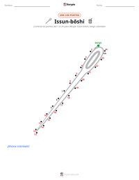 Vista previa de la hoja de trabajo imprimible de Issun-bōshi