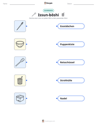 Issun-bōshi druckbare Arbeitsblatt Vorschau