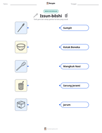 Prabaca lembar kerja cetak Issun-bōshi