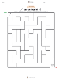 Aperçu de la feuille de travail imprimable Issun-bōshi