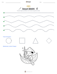 Aperçu de la feuille de travail imprimable Issun-bōshi