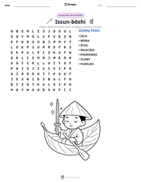 Podgląd drukowalnego arkusza ćwiczeń Issun-bōshi