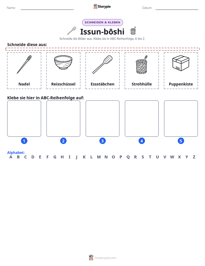 Schneiden & Einfügen Alphabet