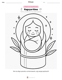 Podgląd drukowalnego arkusza ćwiczeń Kaguya-hime