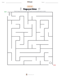 Kaguya-hime afdrukbare werkblad voorbeeld