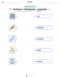 Podgląd drukowalnego arkusza ćwiczeń Orihime i Hikoboshi - japoński