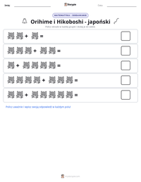 Podgląd drukowalnego arkusza ćwiczeń Orihime i Hikoboshi - japoński