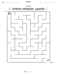 Podgląd drukowalnego arkusza ćwiczeń Orihime i Hikoboshi - japoński
