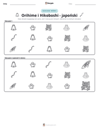 Podgląd drukowalnego arkusza ćwiczeń Orihime i Hikoboshi - japoński