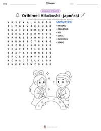 Podgląd drukowalnego arkusza ćwiczeń Orihime i Hikoboshi - japoński