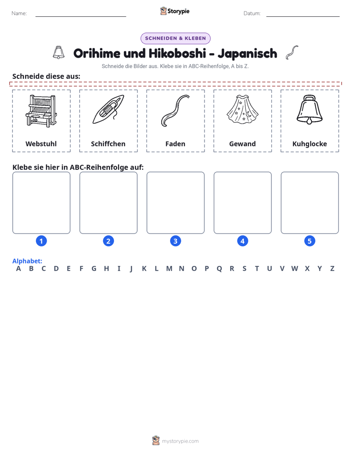 Schneiden & Einfügen Alphabet