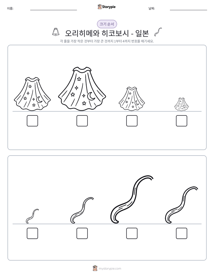 크기 순서