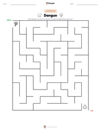 Aperçu de la feuille de travail imprimable Dangun