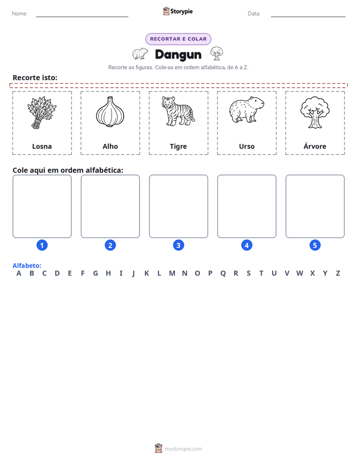 Recortar & Colar Alfabeto