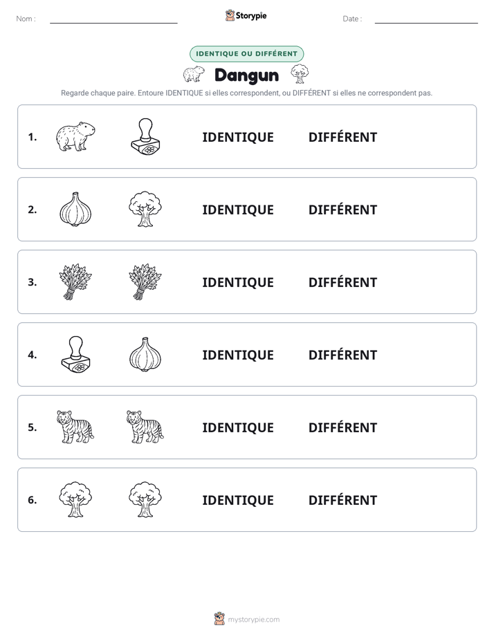 Identique ou Différent